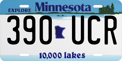 MN license plate 390UCR