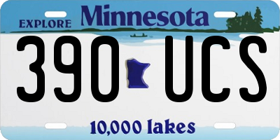 MN license plate 390UCS