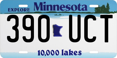 MN license plate 390UCT