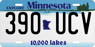 MN license plate 390UCV