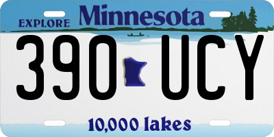 MN license plate 390UCY