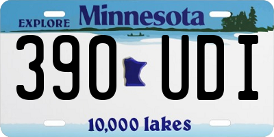 MN license plate 390UDI