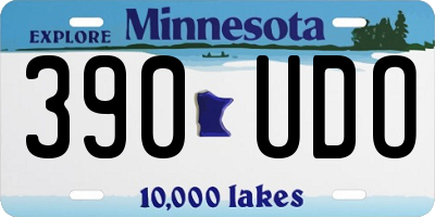 MN license plate 390UDO