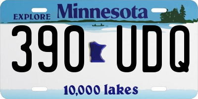 MN license plate 390UDQ