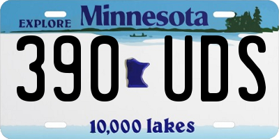 MN license plate 390UDS