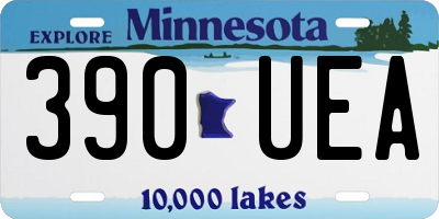 MN license plate 390UEA