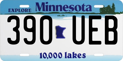 MN license plate 390UEB