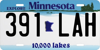 MN license plate 391LAH