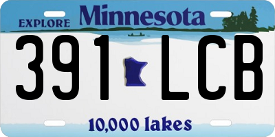 MN license plate 391LCB