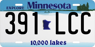 MN license plate 391LCC