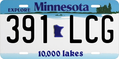 MN license plate 391LCG