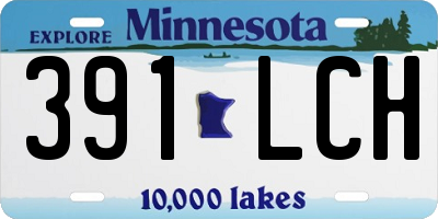 MN license plate 391LCH