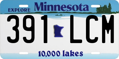 MN license plate 391LCM
