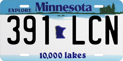 MN license plate 391LCN