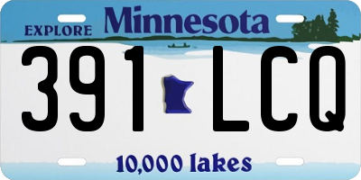 MN license plate 391LCQ