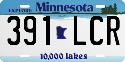 MN license plate 391LCR