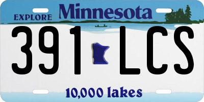 MN license plate 391LCS