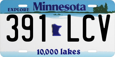 MN license plate 391LCV
