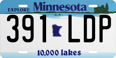 MN license plate 391LDP