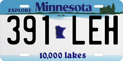 MN license plate 391LEH