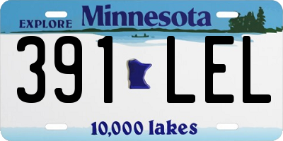 MN license plate 391LEL
