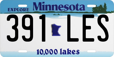 MN license plate 391LES