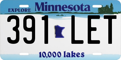 MN license plate 391LET