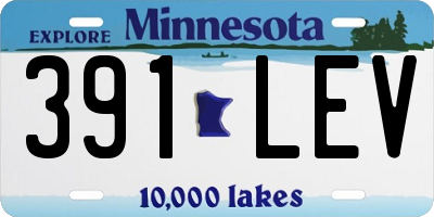 MN license plate 391LEV