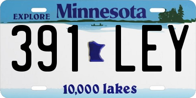 MN license plate 391LEY