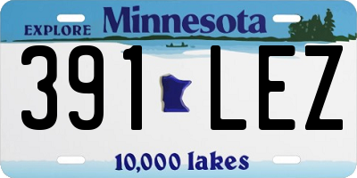MN license plate 391LEZ