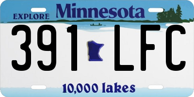 MN license plate 391LFC