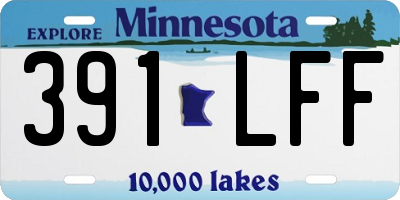 MN license plate 391LFF