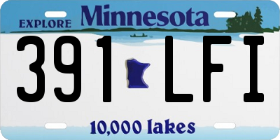 MN license plate 391LFI