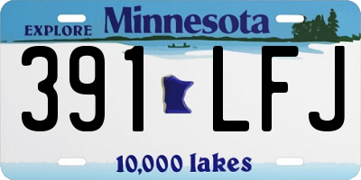 MN license plate 391LFJ