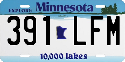 MN license plate 391LFM