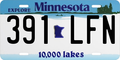 MN license plate 391LFN