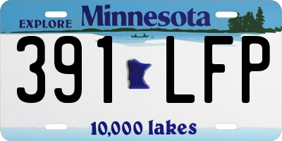 MN license plate 391LFP