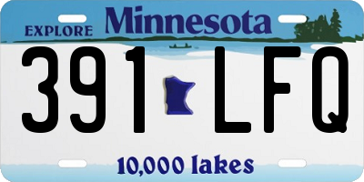 MN license plate 391LFQ