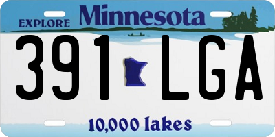 MN license plate 391LGA