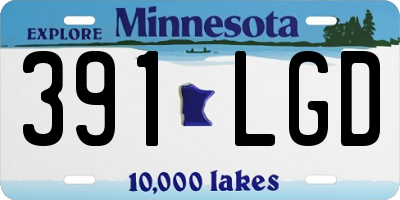 MN license plate 391LGD
