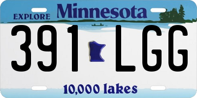 MN license plate 391LGG