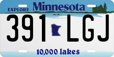 MN license plate 391LGJ