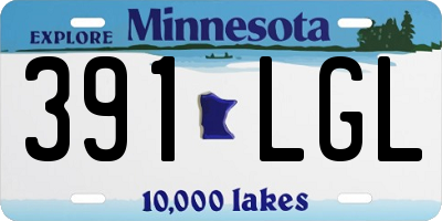MN license plate 391LGL