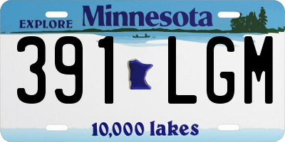 MN license plate 391LGM