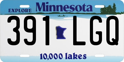 MN license plate 391LGQ