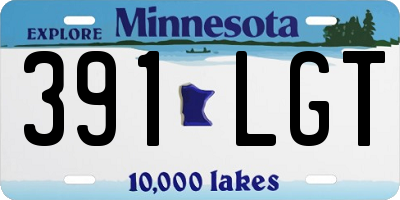 MN license plate 391LGT