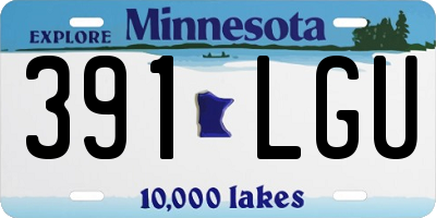 MN license plate 391LGU