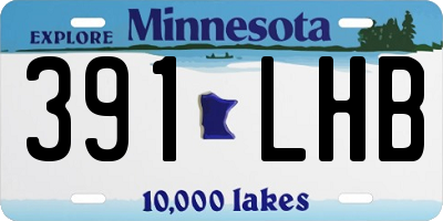 MN license plate 391LHB