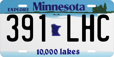 MN license plate 391LHC