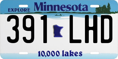 MN license plate 391LHD